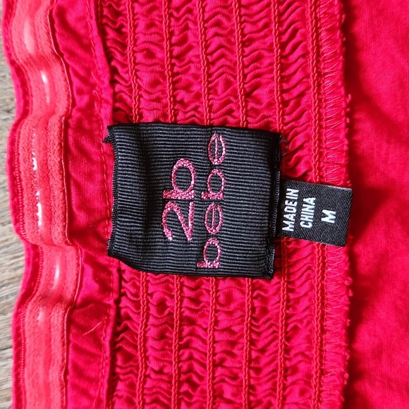 Bebe Vibrant Red Halter Top - Picture 5 of 7